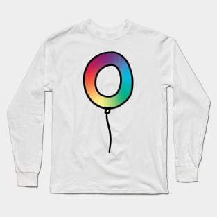 Initial Monogram Balloon Letter O Long Sleeve T-Shirt